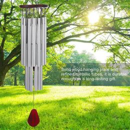 Decorative Figurines Oversized Solid Wood Bronze Wind Chimes Metal Multi-tube Anti-rust Bells Simple Decor Craft Church Garden Home