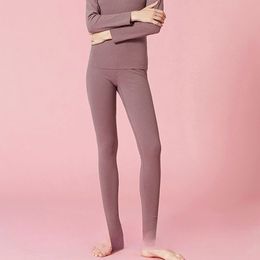 2023 Women Autumn Winter New Thermal Underwear Legging Female Tight Warm Long Thermal Pants Ladies Solid Colour Slim Pants E567