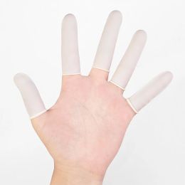 20/50PCS Disposable Finger Cover Natural Rubber Non-slip Anti-static Latex Finger Cots Fingertips Protector Gloves Nail Art Tool