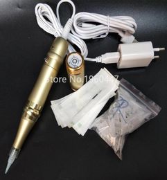 Import motor 1pcs wireless battery tattoo machine permanent makeup eyebrow 3RL 50pcs microblading needles 50pcs tips kit7082060