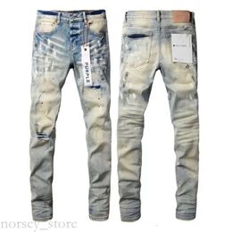 Purple Jeans Mens Designer Embroidery Quilting Ripped For Trend Brand Vintage Pant Purple Casual Classic Straight Jean For Male Motorcycle Pant Mens Rock 281