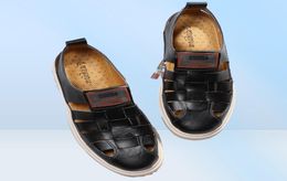 Sandals Men Mens 2021 Summer Roman Handmade Leather Hollow Breathable Sandles High Quality Designer Fashion Sandalia Masculina6427889