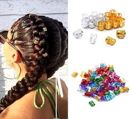 Storage Bags 100 Pcsbag Hair Dread Braids Gold Silver Micro Lock Tube Beads Adjustable Cuffs Clips For African Accessories5893466