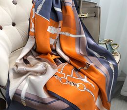 FamousSpringsummer thin women039s beach towel scarf Designer Ms Xin Design Gift Silk Scarves High quality scarf 180x90cm9657587