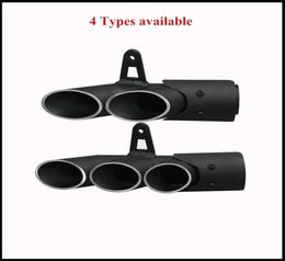 51mm Universal Motorcycle Double Hole Exhaust Muffler Pipe For Yamaha R6 1 Kawasaki Z750 800 Honda CBR100020325369209