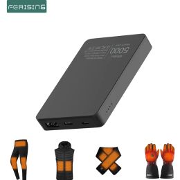 FERISING 5V 2A Power Bank for Heated Vest, scarf , gloves, socks, kneepad, belt, 5000mah Portable Charge for Heated Clothing