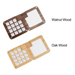 Students Painting 15 Grids Mini Travel Portable Art Supplies Empty Wooden Square Watercolour Palette Tray Paint Box Magnetic Kids