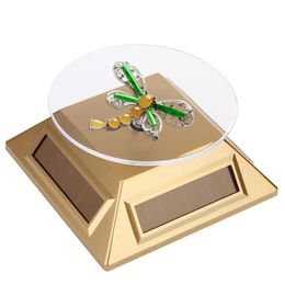 Solar Showcase Turntable Rotating Watch Jewelry Display Stand Watch Ring Phone Stand Display Turntable Dolls Model Display