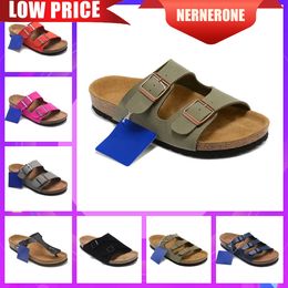 Designer Slippers slides sandals Summer Flats Sexy real leather platform Shoes Ladies Beach Slides 2 Straps Adjusted Gold Buckles luxury high quality eur 36-45