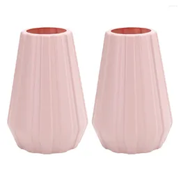 Vases 2 Pcs Faux Decor Vase Flowerpot Ornament Decorations Home Desktop Unique