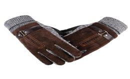 Mens Designer Thermal Gloves Summer Winter Five Fingers Gloves Finger Protected Warm Keeping Fleece Thick Breathable Gloves3437007