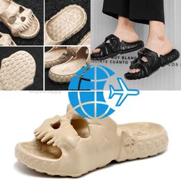 2024 New Creative Skull Slippers Summer Men Women Slippers Novelty Outdoor Beach Sandals Non-slip Indoor Home Slides Couples Shoes GAI size 40-45