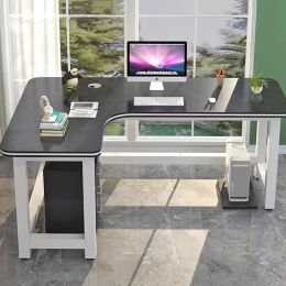 Storage Standing Office Desk Study Floor Dark Setup Corner Computer Desks Executive Drawers Escritorios De Ordenador Furniture