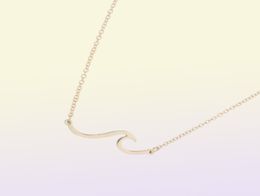 European and American jewelry long wave necklace only beautiful waves waves pendant clavicle chain beach surfers friend gifts889912294489