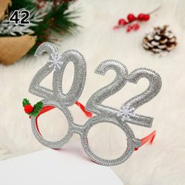 Santa Claus Xmas Tree Elk Paper Glasses Frame Christmas Glasses Photo Prop Christmas Decorations New Year Navidad Kids Gift Hot