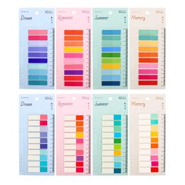 DXAB Colourful Index Label Stickers with Binder Scale Ruler Reading Stickers Bookmarks File Tabs for Planner Calendar Laptop