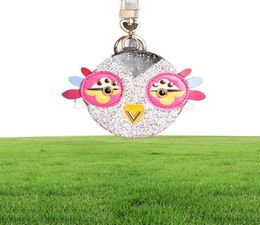 Cute Owl Chicken Crystal Cartoon Anime Coin Purse Keychain Pendant Pu Leather Wallet Key Chain For Women Bag Charm4873745