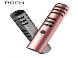 ROCK Professional Condenser KTV Microphone o Studio Vocal Portable Wired Handheld Karaoke Microphone for Smartphone Speaker8103615