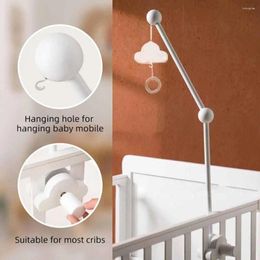 Decorative Plates Baby Wooden Cloud Bed Bell Bracket Cartoon Crib Hanging Toy Rattle Decoration Holder Mobile Arm Hanger Bracke B0H5