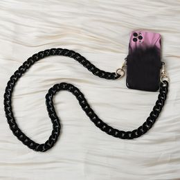 New Accessory Detachable Long Phone Chains Candy Crossbody Luxury Strap Phone Case Chains Acrylic Shoulder Lanyard Hanging Chain