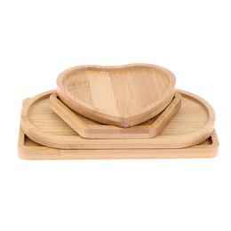 Bamboo Coasters for Coffee Mug Cup Mat Succulents Pot Wooden Tray Base Coaster Kitchen Garden Home Decor Soap Dispenser Tray