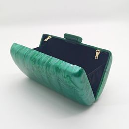 XIYUAN Women Green/Purple/White Acrylic Box Evening Clutch Bag For Wedding New Luxury Boutique Gift Purses And Handbags Ladies