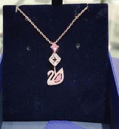 Dazzling Women039s Necklace Rose Gold Plated AlloyAAA Pendants Moments Women for Fit Nrvklace Jewellery 119 Annajewel26426748413471