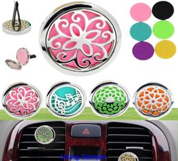 Car Perfume Diffuser Air Condiitoning Vent Clip Freshener Aromatherapy Essential Oil Diffuser with 5PCS Felt Pads 8036748