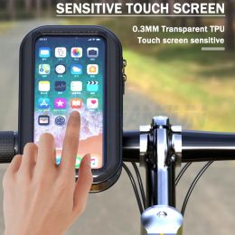 Motorcycle Phone Holder Support Telephone Mobile Stand for Moto Support for iPhone Xiaomi Universal Bike Holder Waterproof Bag