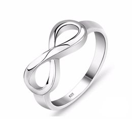 Fashion Silver color Infinity Ring Eternity Ring Charms Friend Gift Endless Love Symbol Fashion Rings For Women jewelry2621385