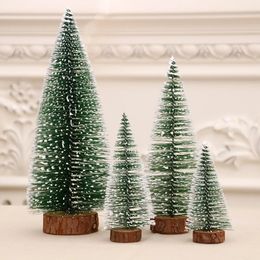 2024 künstlicher Mini -Weihnachtsbaum -Schneefrost kleiner Kiefern DIY Crafts Desktop Dekoration Weihnachtsdekoration Ornamente - zu Weihnachten