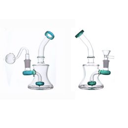 Wholesale Colourful water oil burner Bongs Hookahs Protable Small Glass dab Rigs tobacco bong Pipes with Smoking bowl