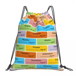 Backpack Gift For Anaesthetist Anaesthetist Anesthesiologist Label Pattern Portable Drawstring Bags BookBag Man Woman