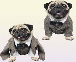 Dog Apparel Cat Clothes Wedding Party Suits For Small Dogs Pet Tuxedo Coat Costume XS S M L XL 2XL8472469