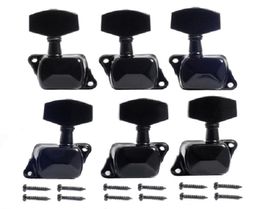 Acoustic Guitar Semiclosed Tuning Pegs Machine Heads Tuners Keys Peg Black 3L3R9154467