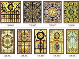 Window Stickers Custom Size Static Cling Frosted Stained Glass Film Church Foil Door PVC Self-adhesive Sticker 91 X 129cm