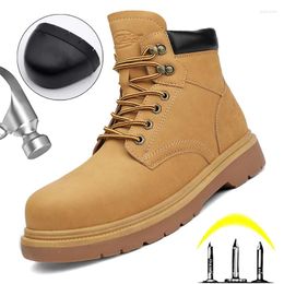 Casual Shoes Steel Toe Safety High Quality Leather Army Boots Men Anti-piercing Work Combat Anti-smash Tactical Boot