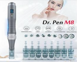 2021 Dr pen M8W 6 speed dermapen Microneedle skin care antiaging scar removal derma roller microneedling needle cartridges DHL2118035