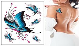 2019 Temporary Tattoo Sticker Waterproo NEW Women039s 3D f Body Art Decals Sticker Fake tatoo Art Taty Butterfly Tattoo4433521
