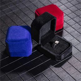 Wholesale Engagement Velvet Earring Ring Packaging Box Jewelry Organizer Valentine Day Gift Case Ring Display Holder Storage