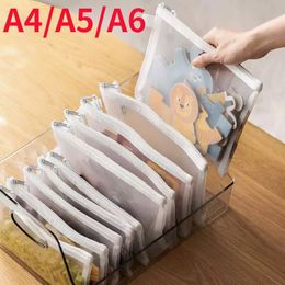 A4/A5/A6 Mesh Zipper Pouch Storage Bag Waterproof Zip Student File Bags School Office Supplies Pencil Case Cosmetic Makeup Bags