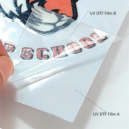 30cm x 50m Factory Supply A3 Roll UV Sticker Film Transfer AB Pet Film Printing Cold peeling UV Film For UV DTF Printer
