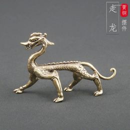 Necklace Earrings Set Brass Dragon Table Top Ancient Qinglong Tea Pet