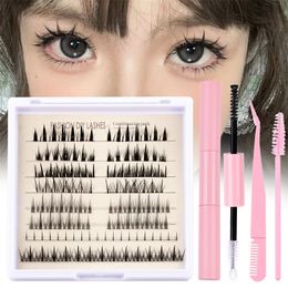 Hit combination Barbie Little Devil eyelashes D curl/Popular style assembly Single Cluters Lashes extentions with Tools kits