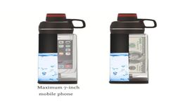 Diversion Water Bottle with Phone Pocket Secret Stash Pill Organizer Can Safe Plastic Tumbler Hiding Spot for Money Bonus Tool 28715827