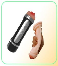 Automatic Counting Male Masturbator Man Sucking Vibrating For Men Glans Exerciser Masturbate Cup Sex Machine Toy1819785