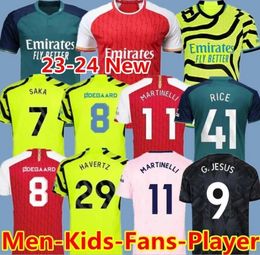 Arsena l ARS 23 24 Soccer Jersey Eddie Nketiah Gabriel Gabriel Jesus William Saliba Ben White Oleksandr Zinchenko Kid Kit Home Away