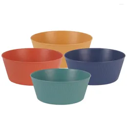 Mugs 4 Pcs Kitchen Accesories Daily Use Soup Bowl Salad Assoccories Reusable Plastic Convenient Noodle Lunch Accessories