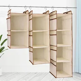 Storage Boxes Sock Dust-proof Underwear Thickened Dormitory Non-woven Bag Home Organizer Hanging Fabric Wardrobe