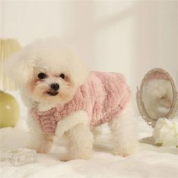 Dog Apparel Sweater Puppy Christmas Flannel Coat Winter Warm Clothes Pet Cat Soft Onesies Jacket